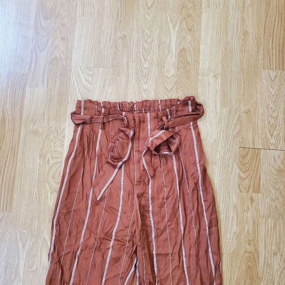 Ten Sixty Sherman | Paperbag Tie Waist Pants in Rust - Picture 6 of 15